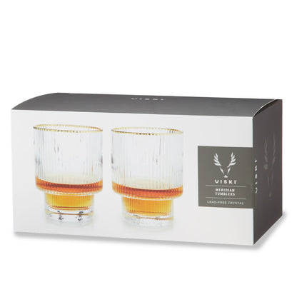 Meridian Crystal Tumblers Set of 2 - Decor Addict, LLC