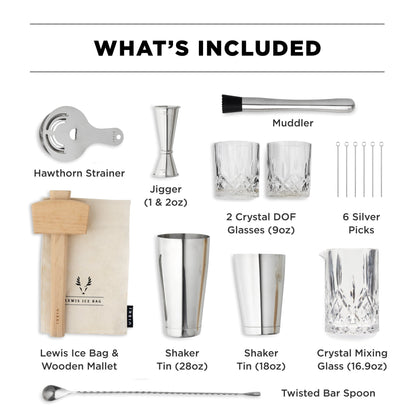 17-Piece Stainless Steel Barware Set - Decor Addict, LLC