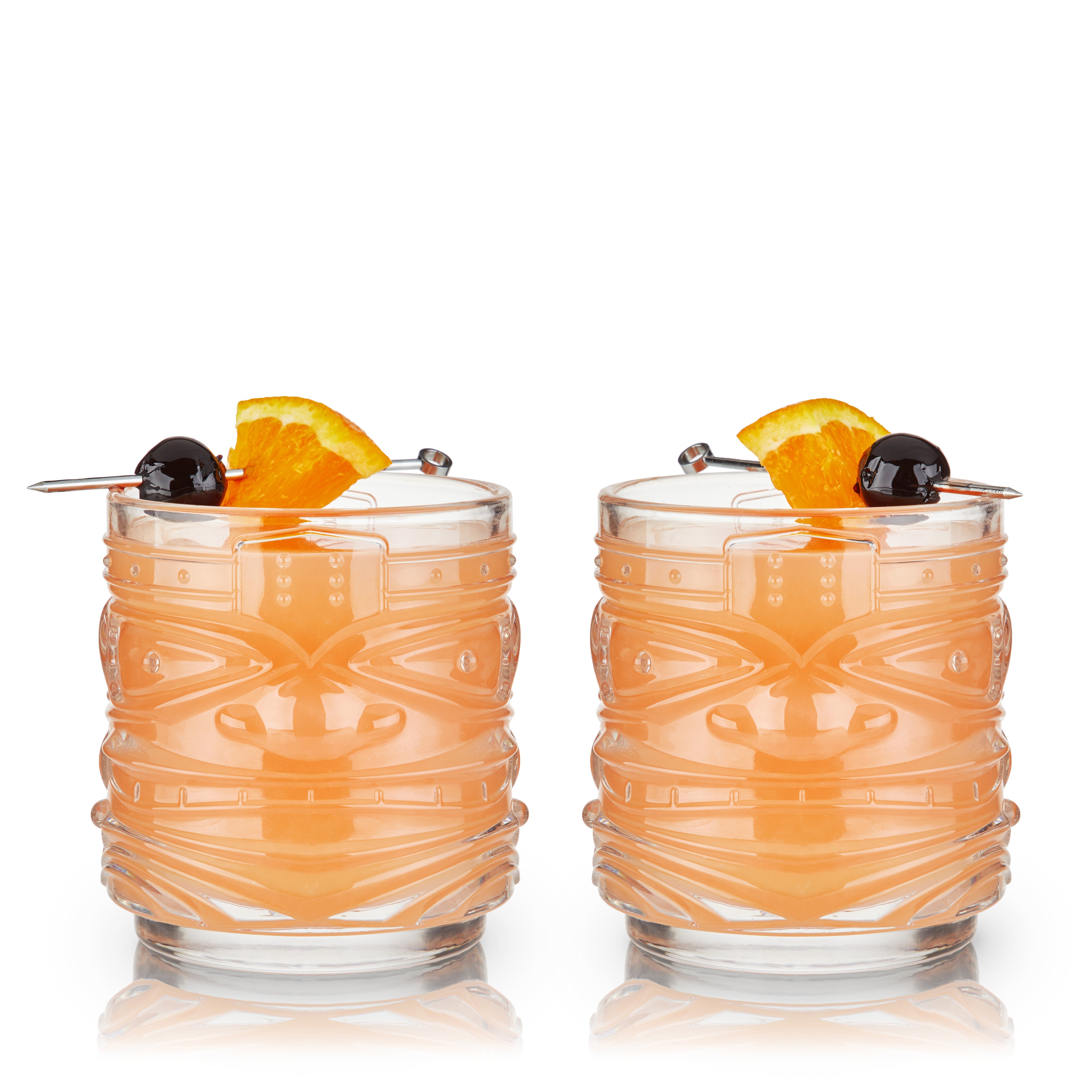 Pacific Crystal Tiki DOF Tumblers Set of 2 - Decor Addict, LLC