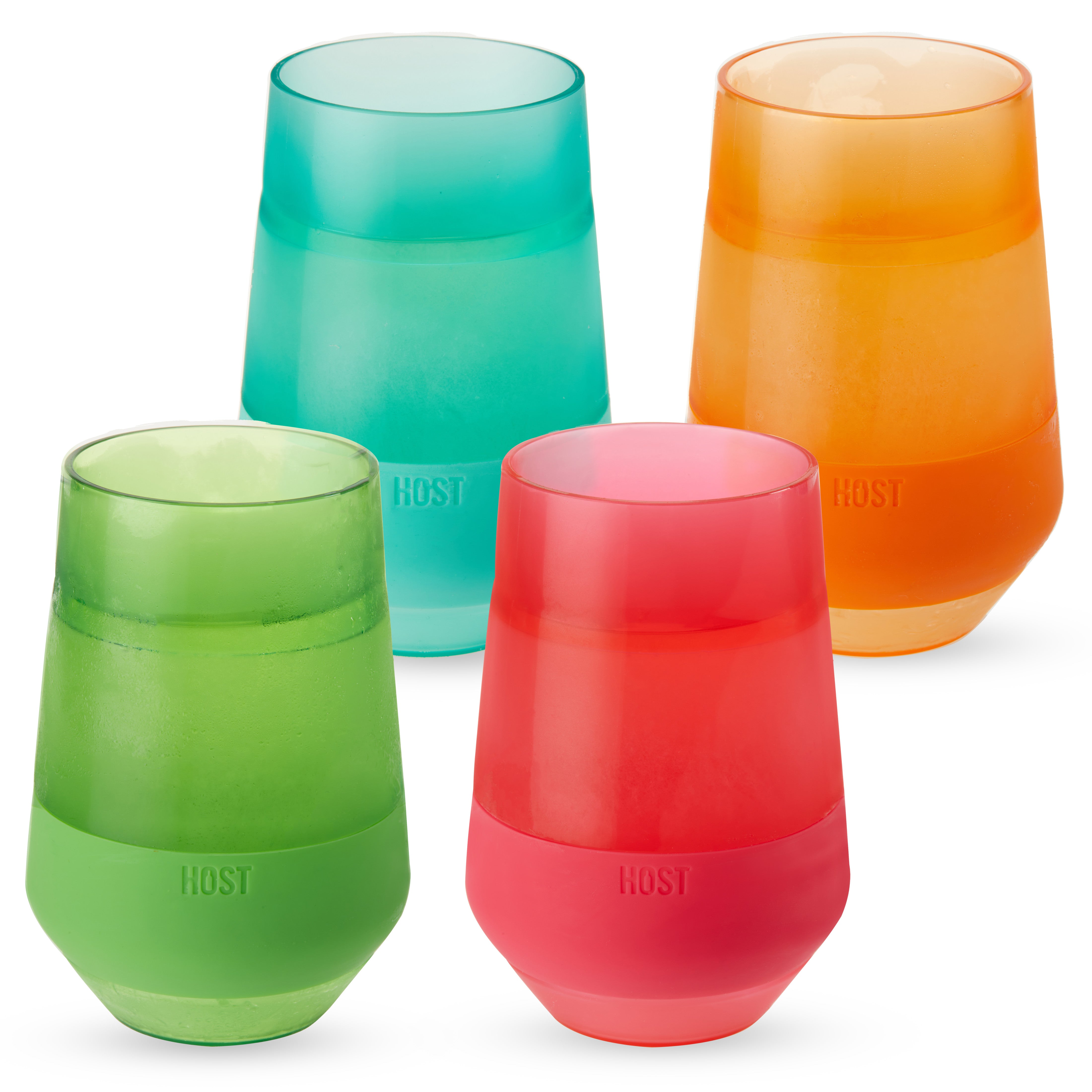 Wine FREEZE™ XL in Vivid Tinted Multicolor, Set of 4 - Decor Addict, LLC