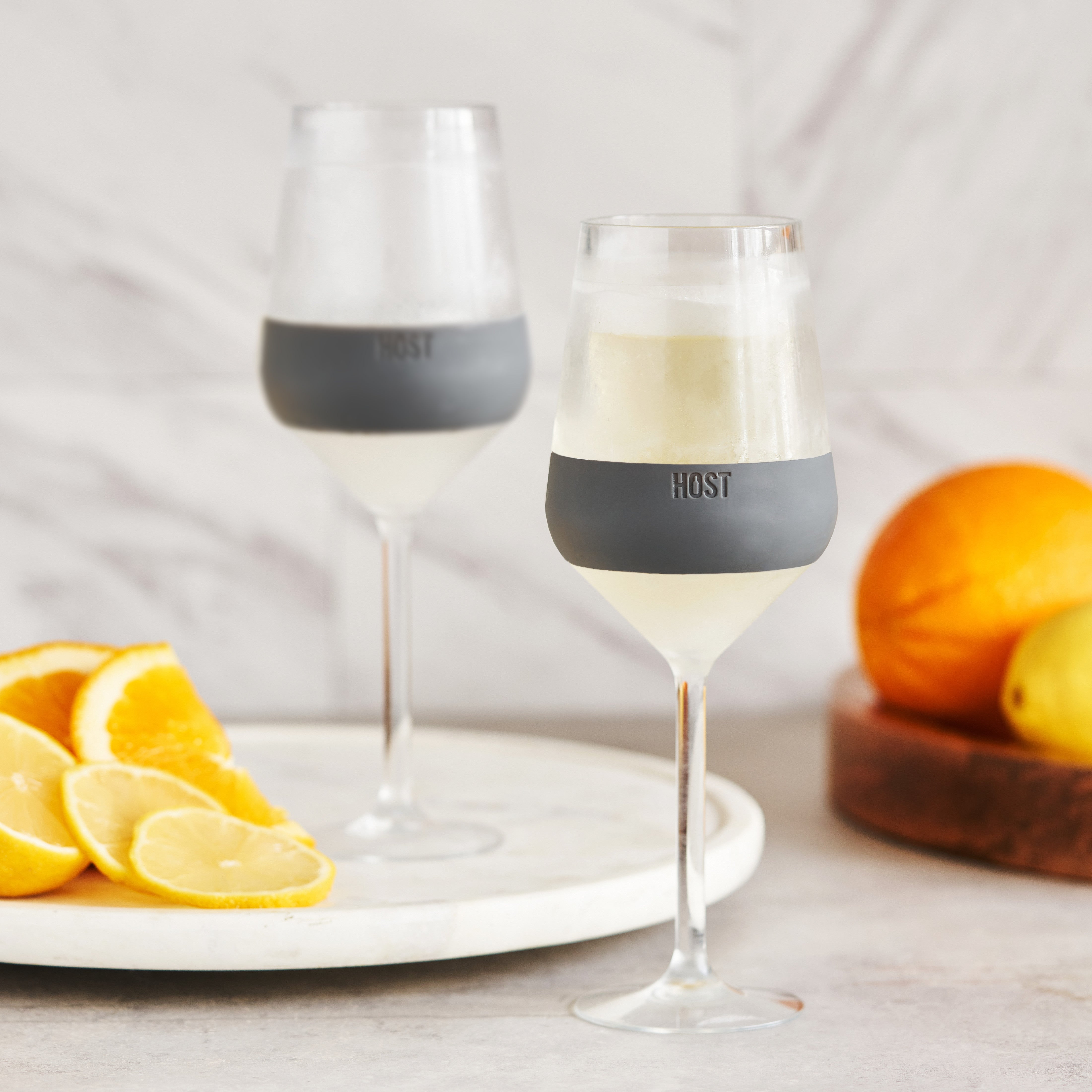 Stemmed Wine FREEZE™ in Gray, Set of 2 - Decor Addict, LLC