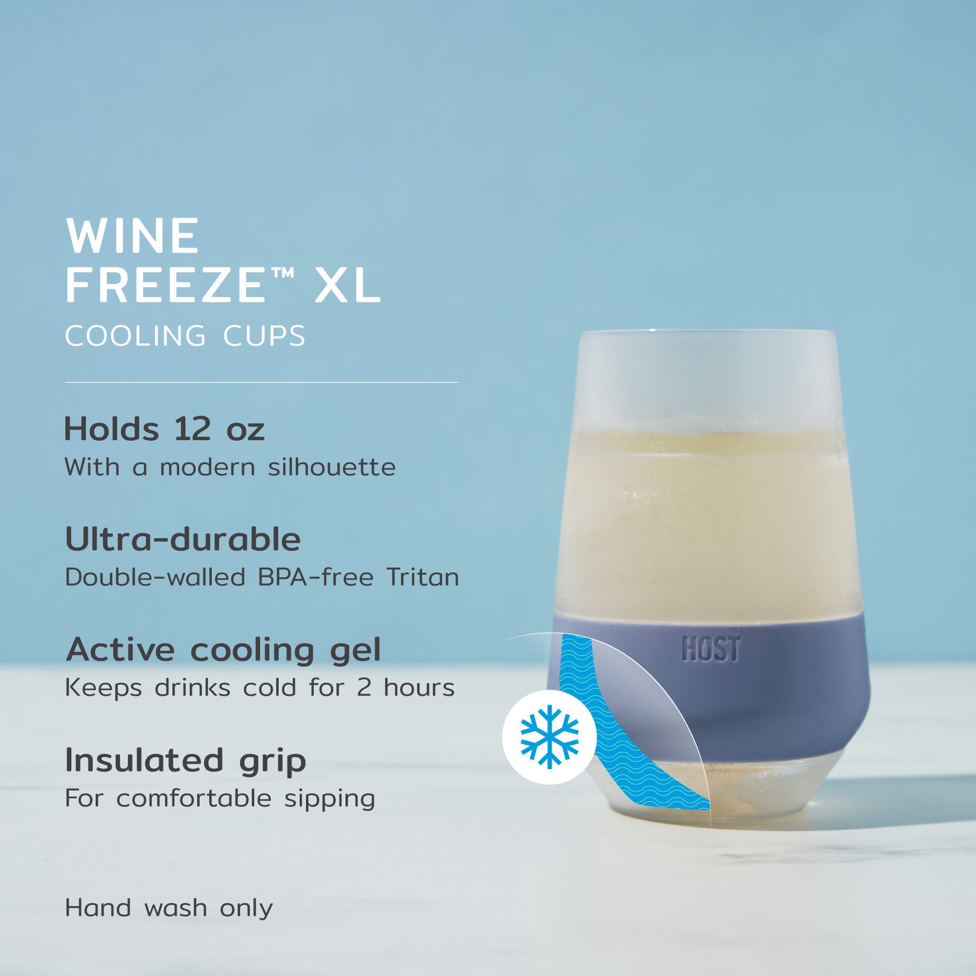 Wine FREEZE™ XL in Slate Blue, Set of 2 - Decor Addict, LLC