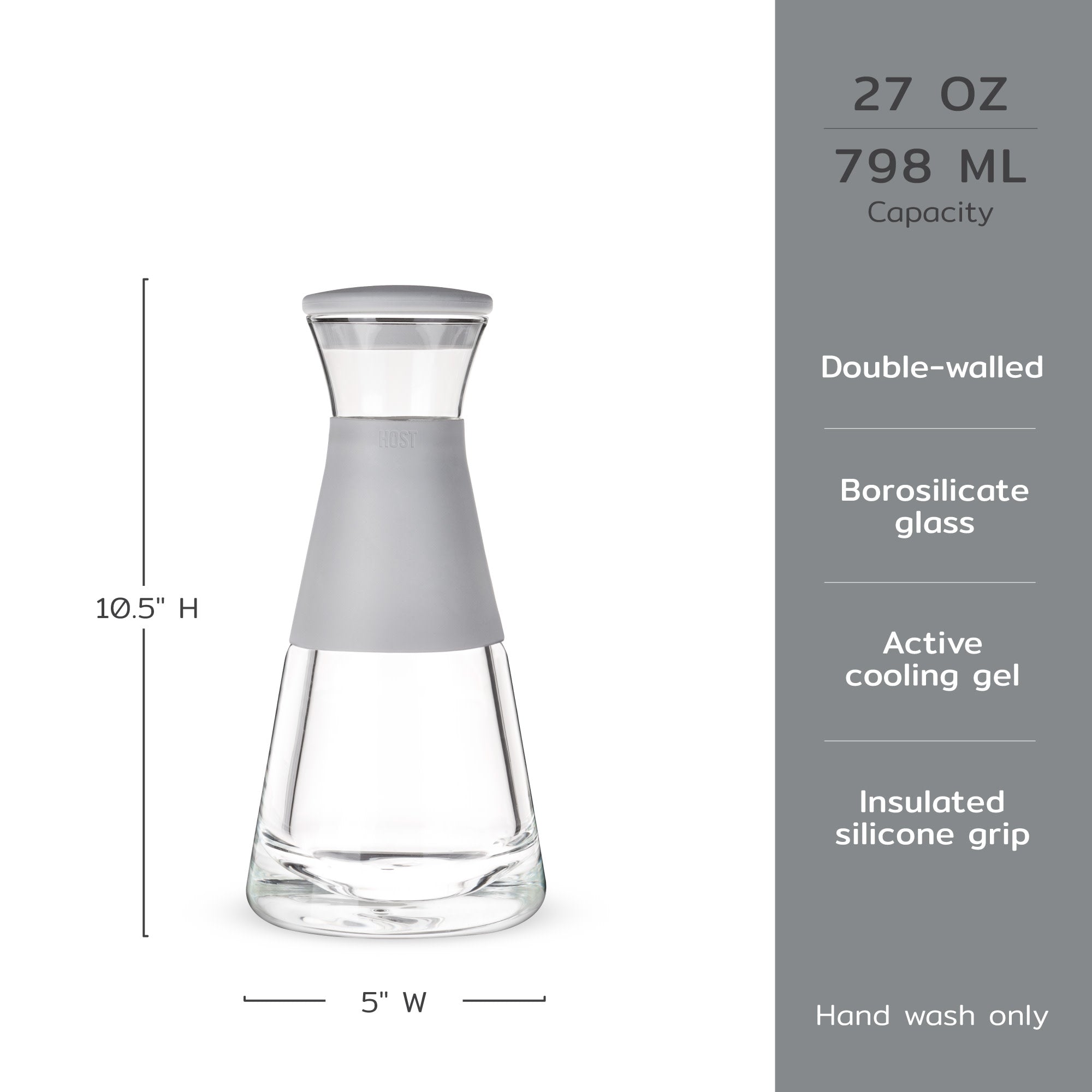 Glass FREEZE Carafe with Lid - Thumbnail 4