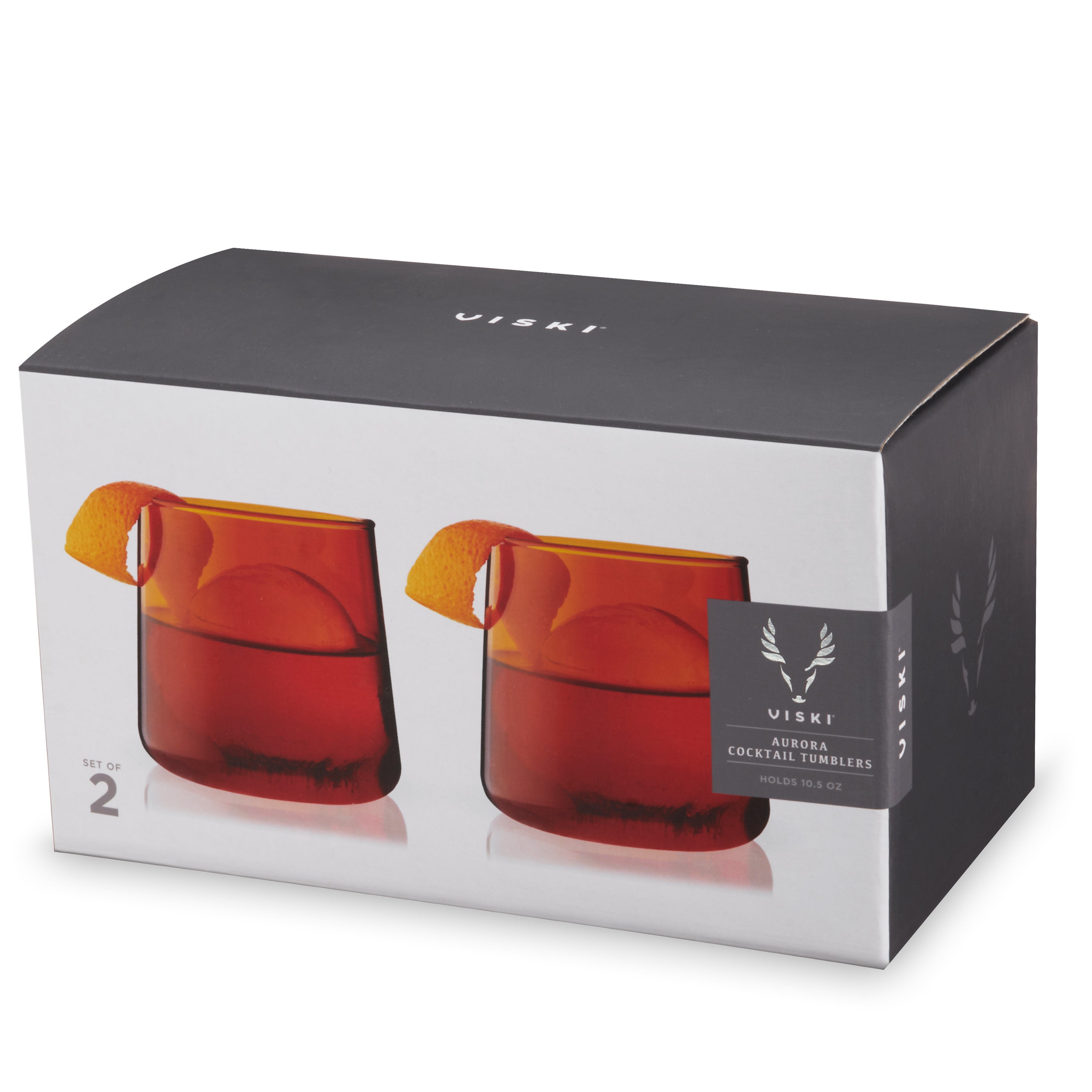 Aurora Amber Cocktail Tumblers - Thumbnail 3