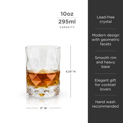 Gem Crystal Tumblers Set of 2 - Decor Addict, LLC