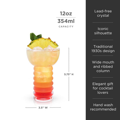 Pacific Crystal Pearl Diver Glasses Set of 2 - Decor Addict, LLC