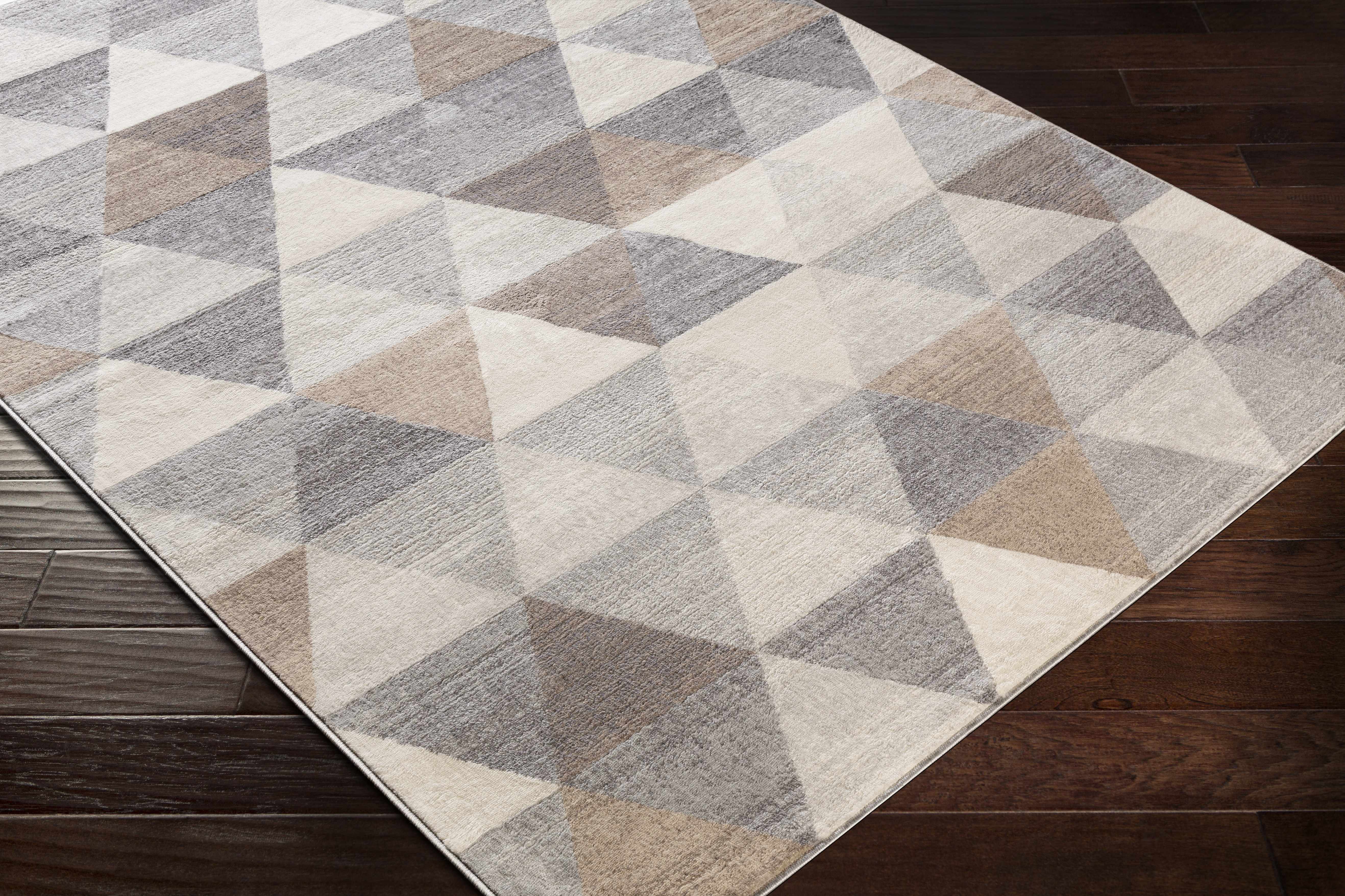 Sells Gray&Brown Triangles Area Carpet - Decor Addict, LLC