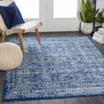 Michie Dark Blue Area Rug - Decor Addict, LLC