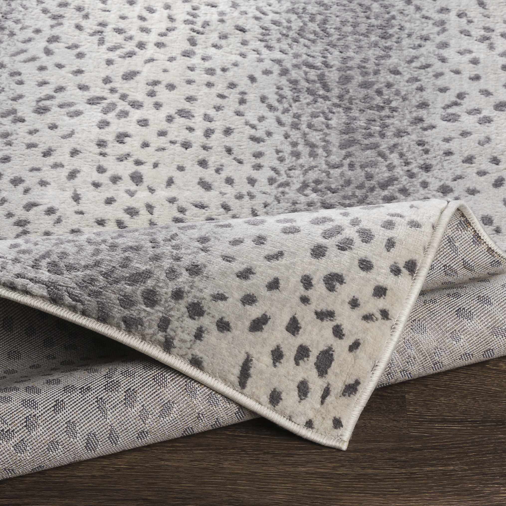 Pointblank Gray Leopard Print Rug - Decor Addict, LLC