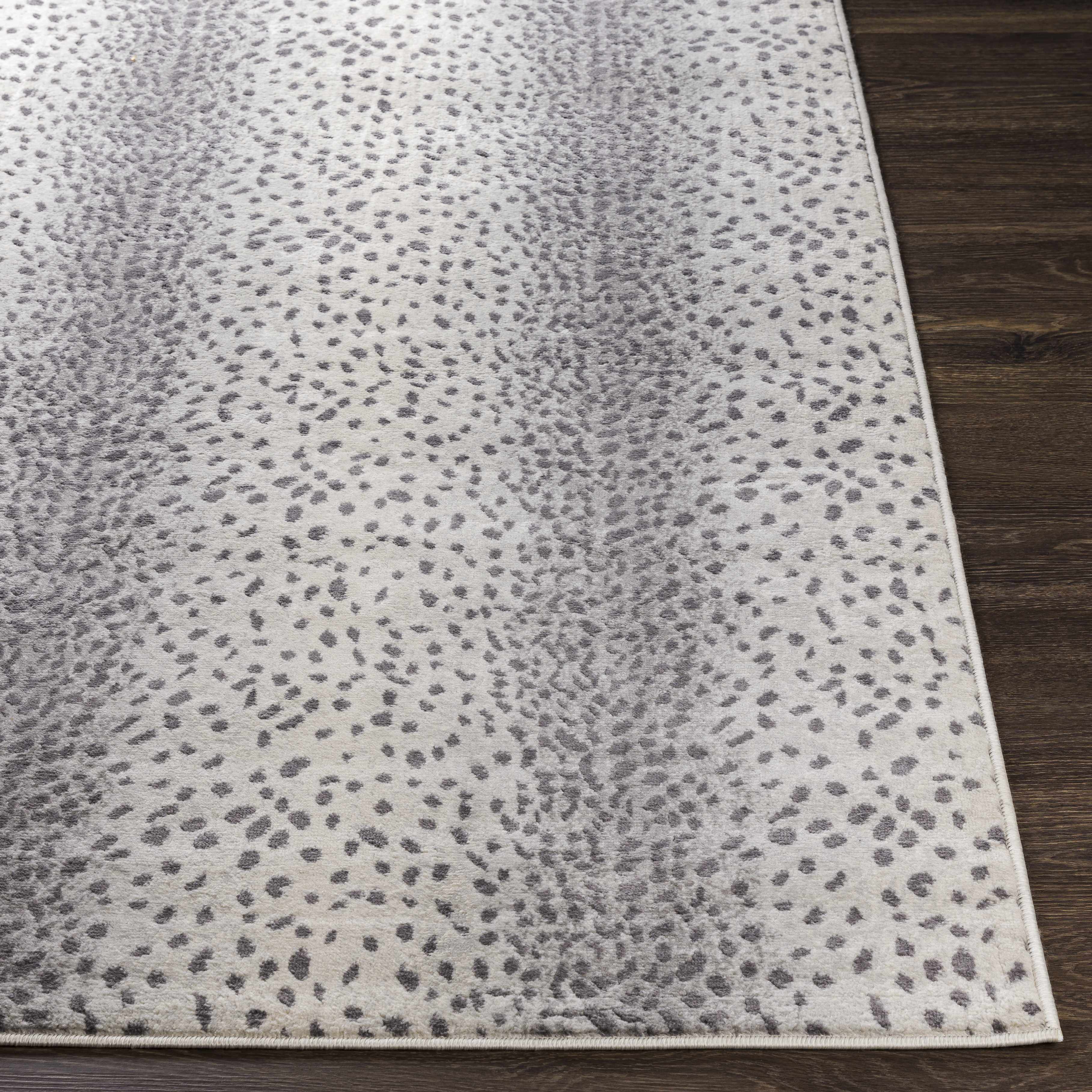 Pointblank Gray Leopard Print Rug - Decor Addict, LLC