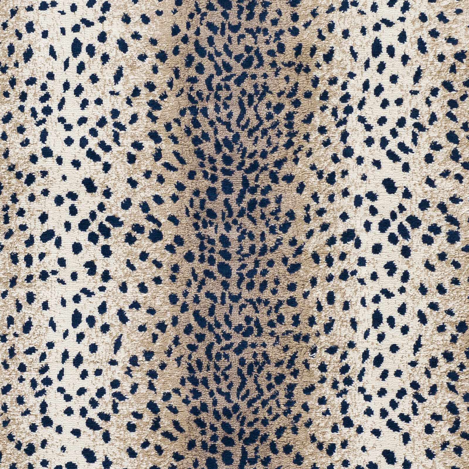 Pointblank Tan & Navy Leopard Print Rug - Decor Addict, LLC
