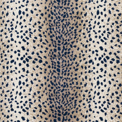 Pointblank Tan & Navy Leopard Print Rug - Decor Addict, LLC