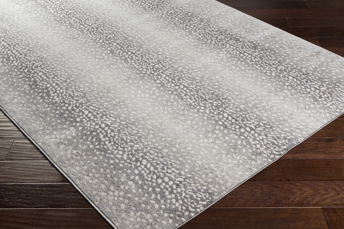 Pointblank Gray & Charcoal Leopard Print Rug - Decor Addict, LLC