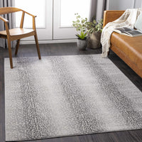 Pointblank Gray & Charcoal Leopard Print Rug - Decor Addict, LLC