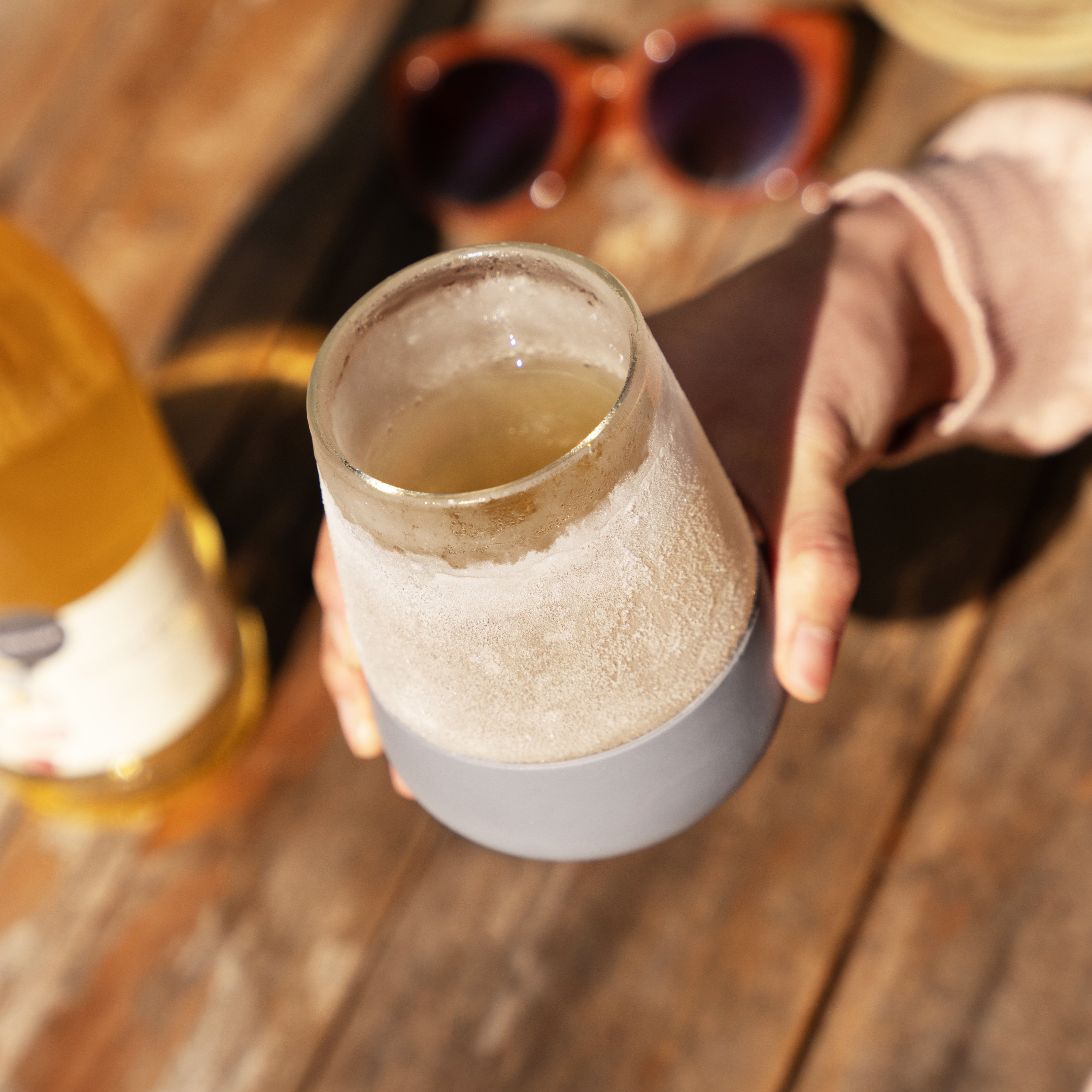 Glass Wine FREEZE™ in Gray, Set of 2 - Decor Addict, LLC