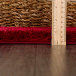 Heavenly Solid Red Plush Rug - Decor Addict, LLC