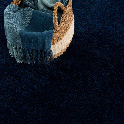 Heavenly Solid Navy Plush Rug - Decor Addict, LLC