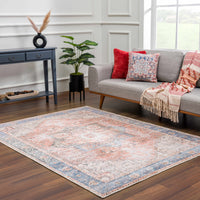 Rosman Distressed Washable Rug - Decor Addict, LLC