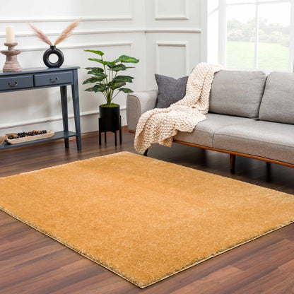 Heavenly Solid Mustard Plush Rug - Decor Addict, LLC