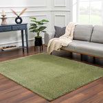 Heavenly Solid Green Plush Rug - Decor Addict, LLC