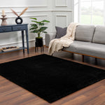 Heavenly Solid Black Plush Rug - Decor Addict, LLC