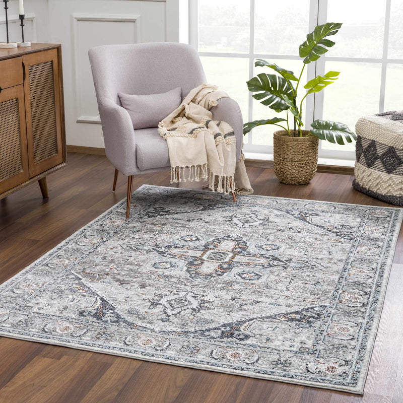 Liverpool Gray & Blue Area Rug - Decor Addict, LLC