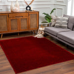 Heavenly Solid Red Plush Rug - Decor Addict, LLC