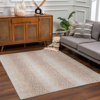 Pointblank Tan Leopard Print Rug - Decor Addict, LLC