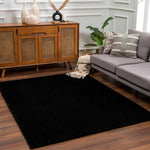 Heavenly Solid Black Plush Rug - Decor Addict, LLC