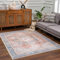 Rosman Distressed Washable Rug - Decor Addict, LLC