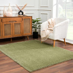 Heavenly Solid Green Plush Rug - Decor Addict, LLC