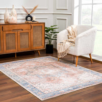 Rosman Distressed Washable Rug - Decor Addict, LLC