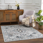 Liverpool Gray & Blue Area Rug - Decor Addict, LLC