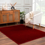 Heavenly Solid Red Plush Rug - Decor Addict, LLC