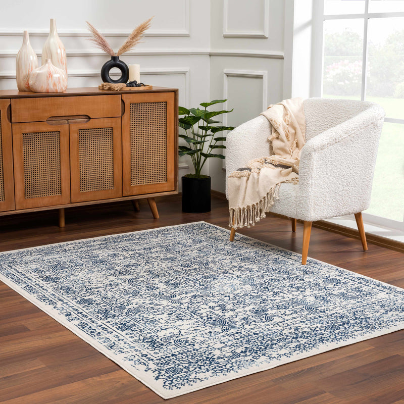 Michie Blue Area Rug - Decor Addict, LLC