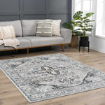 Liverpool Gray & Blue Area Rug - Decor Addict, LLC