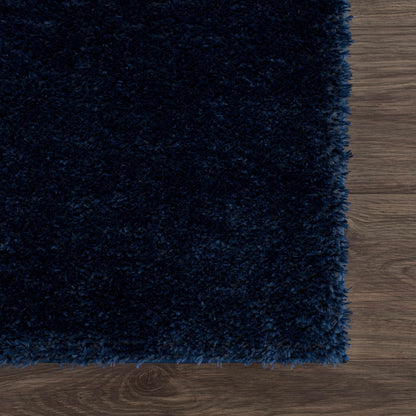 Heavenly Solid Navy Plush Rug - Decor Addict, LLC