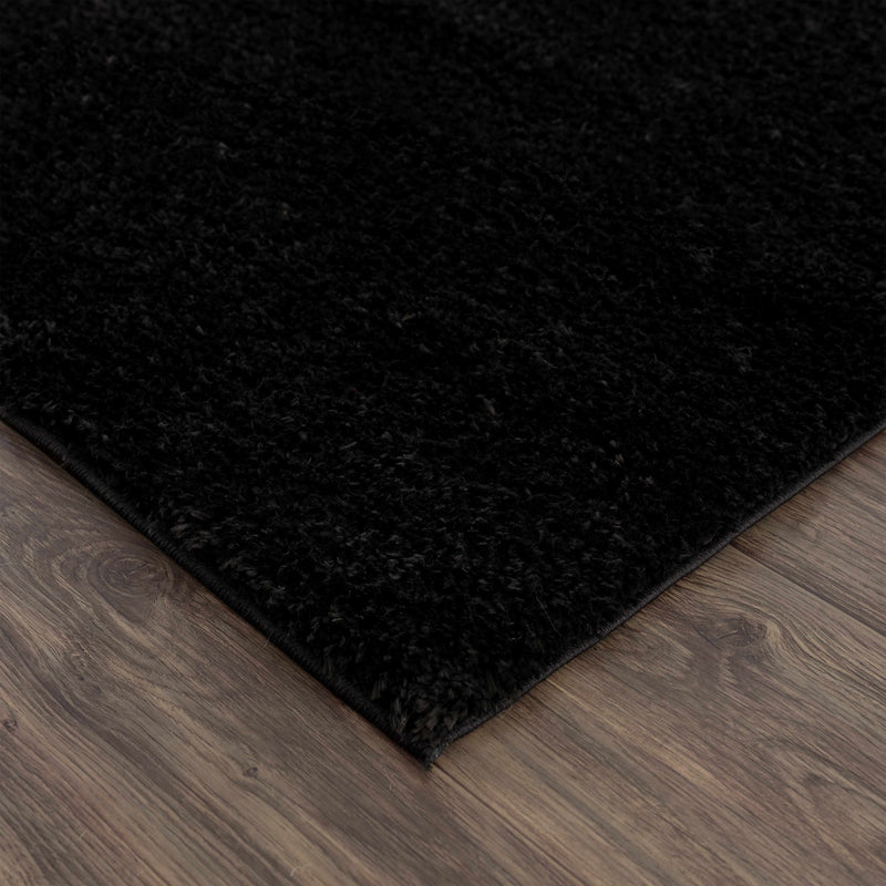 Heavenly Solid Black Plush Rug - Decor Addict, LLC