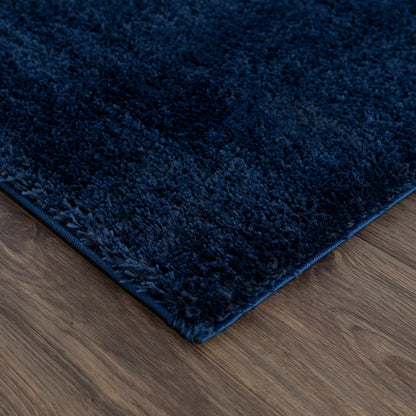 Heavenly Solid Navy Plush Rug - Decor Addict, LLC