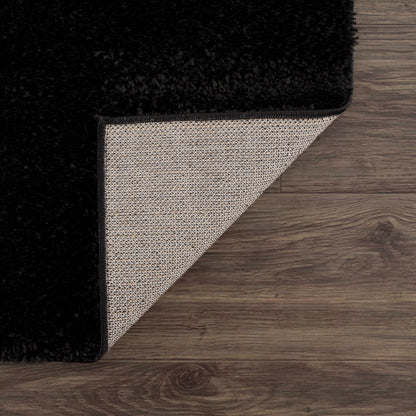 Heavenly Solid Black Plush Rug - Decor Addict, LLC
