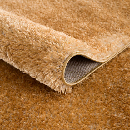 Heavenly Solid Mustard Plush Rug - Decor Addict, LLC