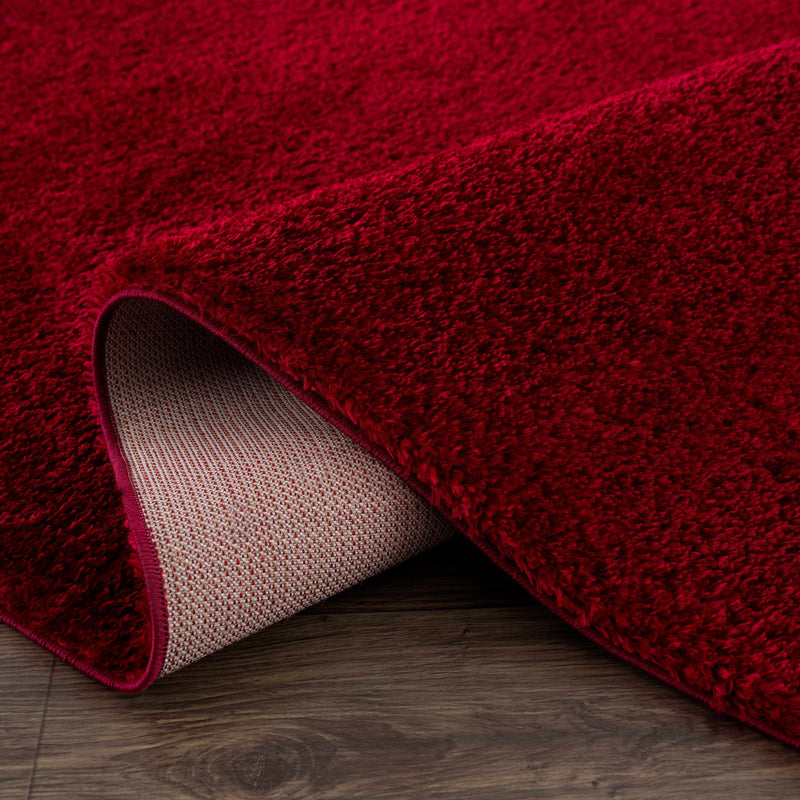 Heavenly Solid Red Plush Rug - Decor Addict, LLC