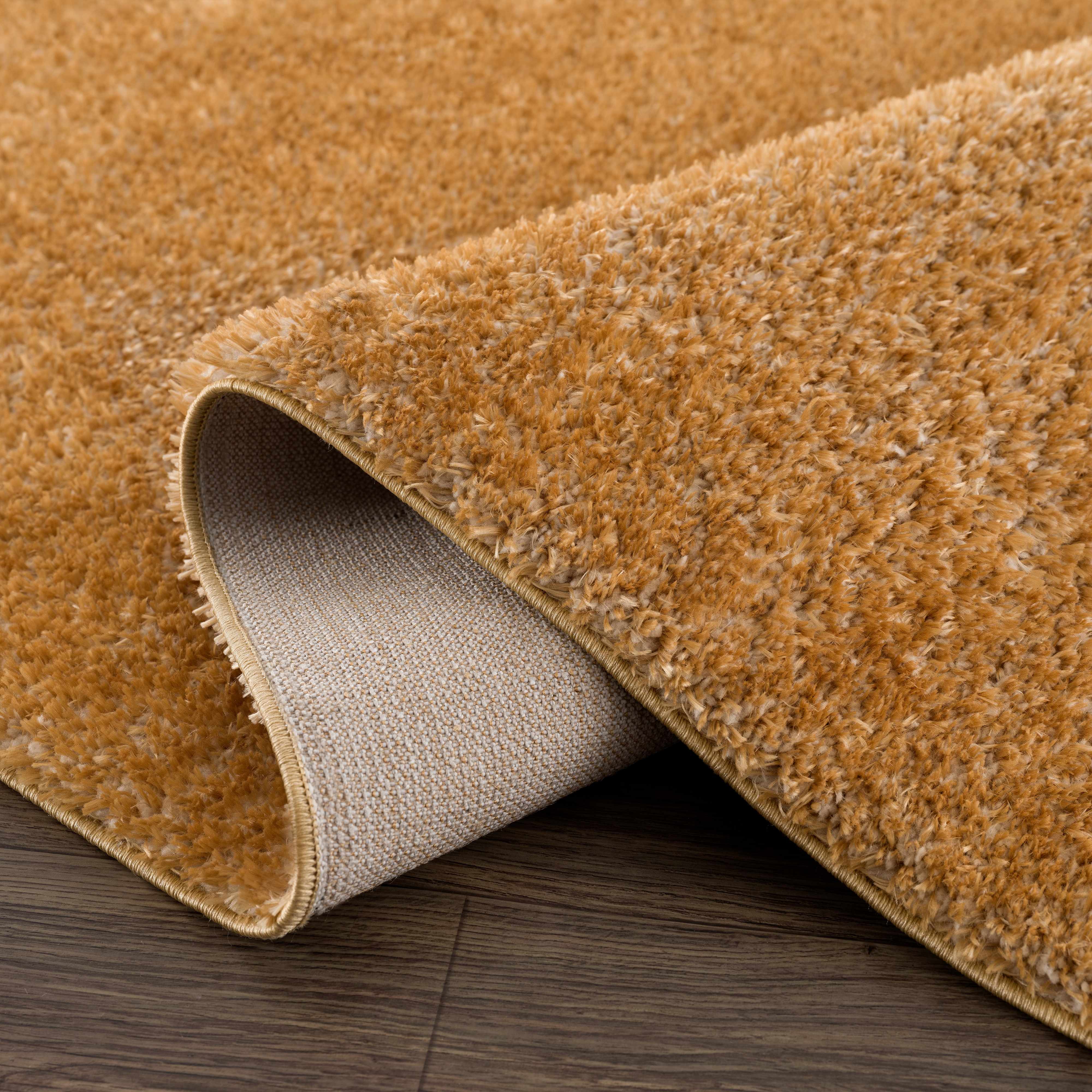Heavenly Solid Mustard Plush Rug - Decor Addict, LLC