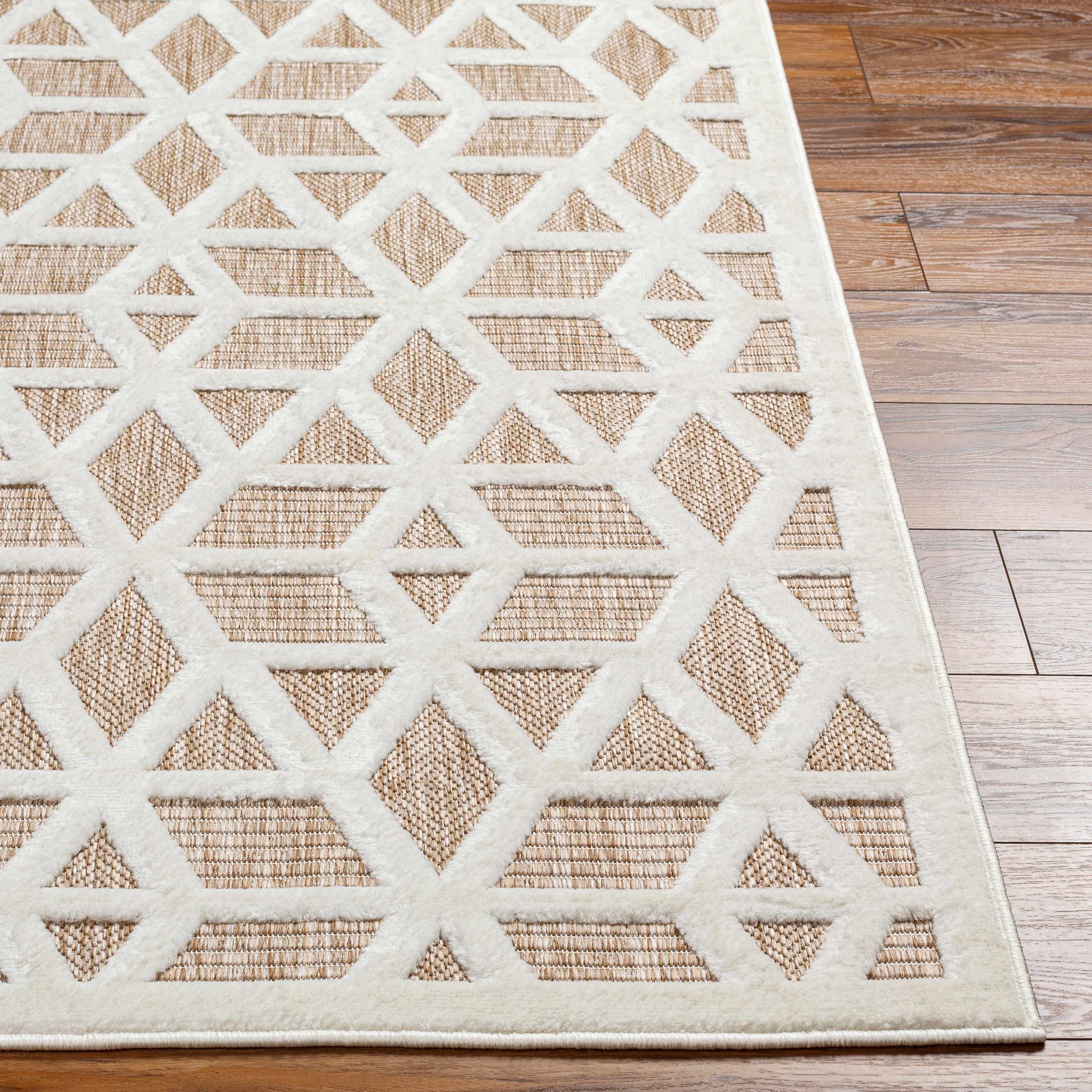 Nuri Tan Outdoor Rug - Decor Addict, LLC