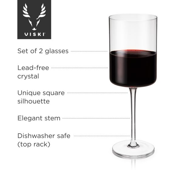 Laurel Crystal Red Wine Glasses Viski®