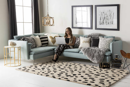 Guiseley Dalmatian Wool Area Rug - Decor Addict, LLC