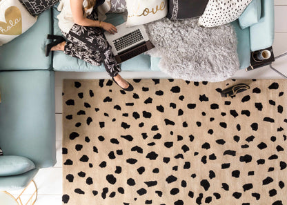 Guiseley Dalmatian Wool Area Rug - Decor Addict, LLC