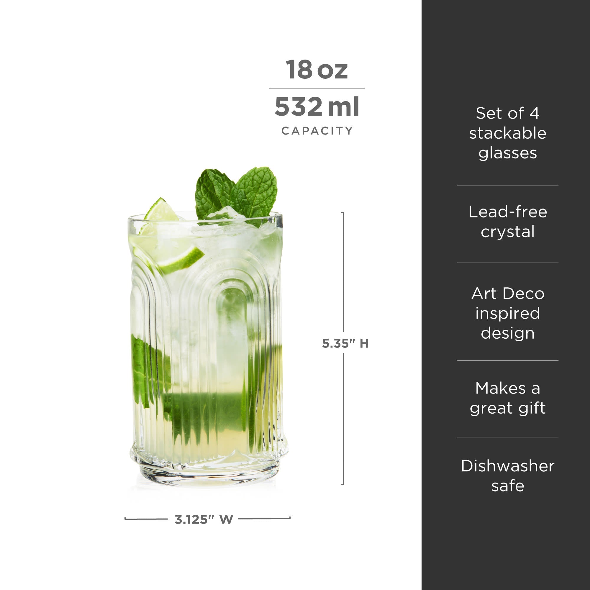 Beau Highball Glasses - Thumbnail 5