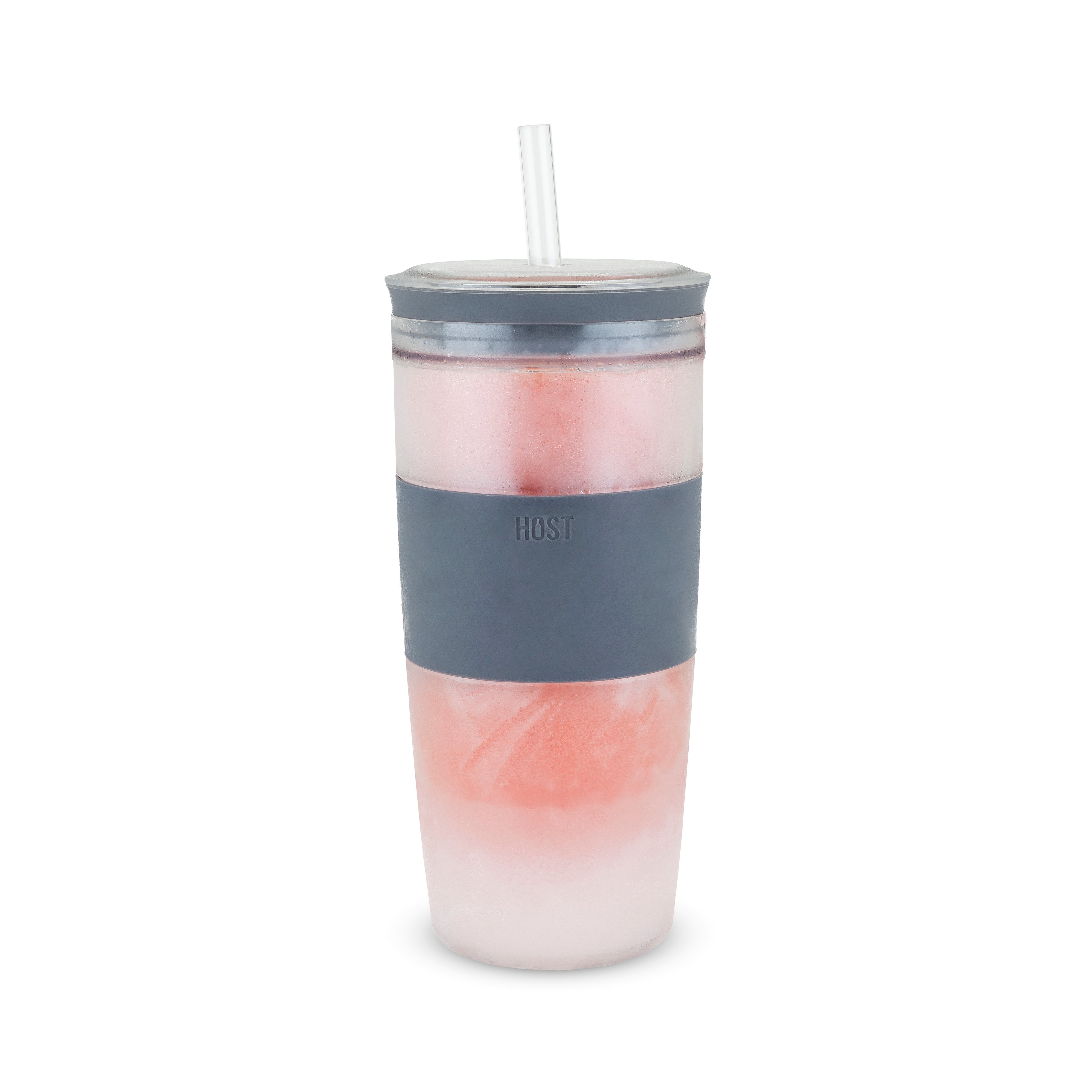 Tumbler FREEZE™ in Gray with Lid and Straw - Decor Addict, LLC