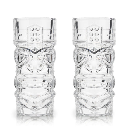 Pacific Crystal Tiki Glasses Set of 2 - Decor Addict, LLC